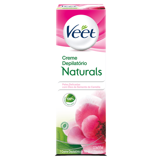 Veet Creme Depilatório Naturals com Óleo de Semente de Camélia